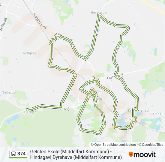 374 Bus Line Map
