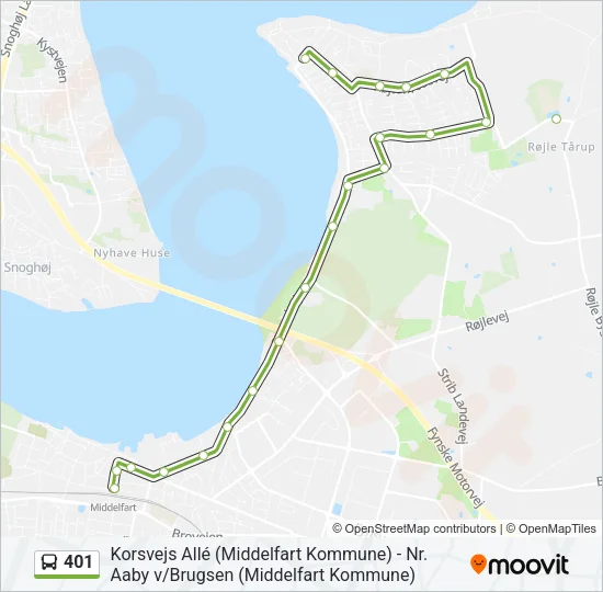 401 Bus Line Map