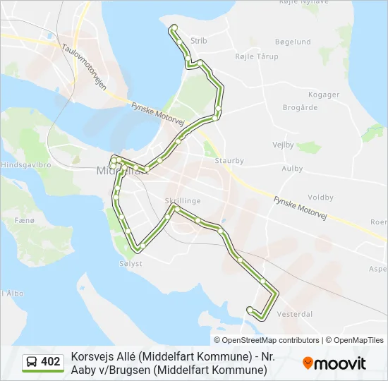 402 Bus Line Map