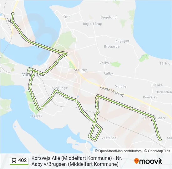 402 Bus Line Map