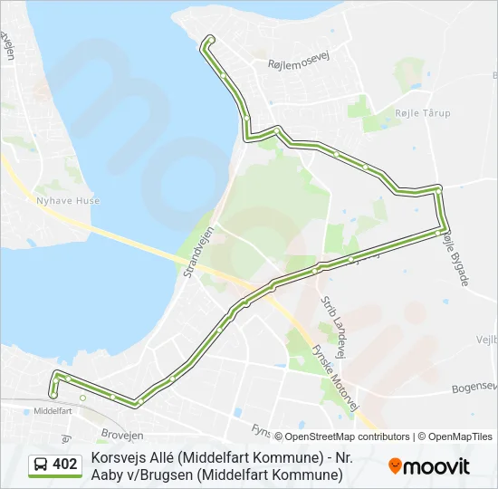 402 Bus Line Map