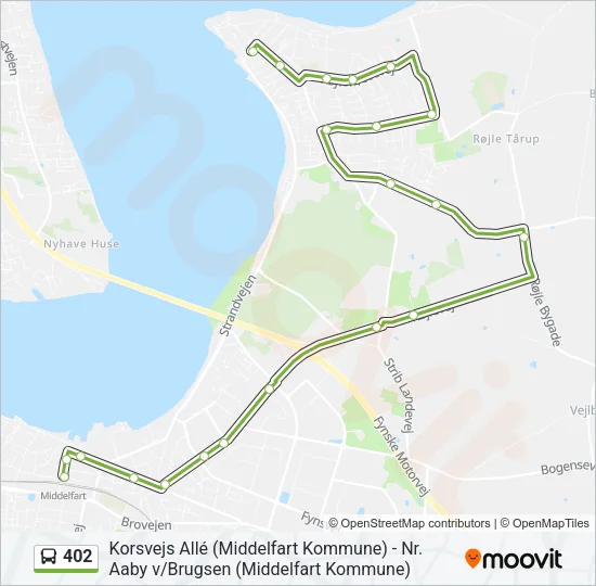 402 Bus Line Map