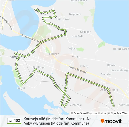 402 Bus Line Map