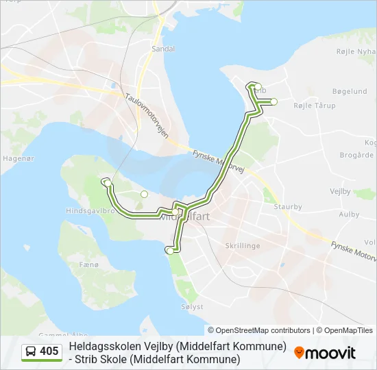405 Bus Line Map