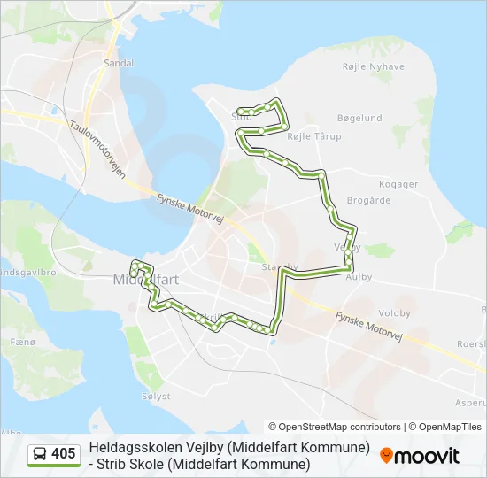 405 Bus Line Map