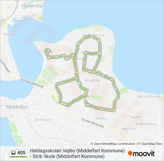 405 Bus Line Map
