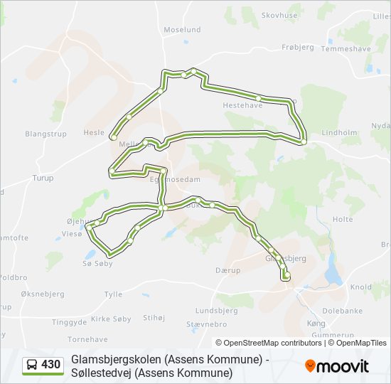 430 bus Line Map