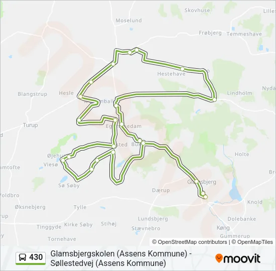 430 Bus Line Map