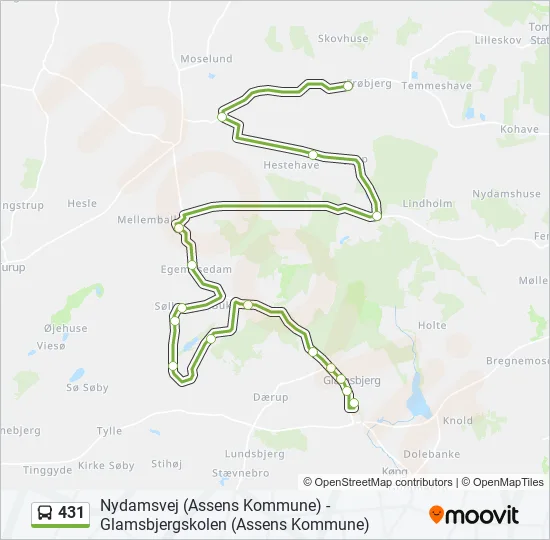 431 Bus Line Map