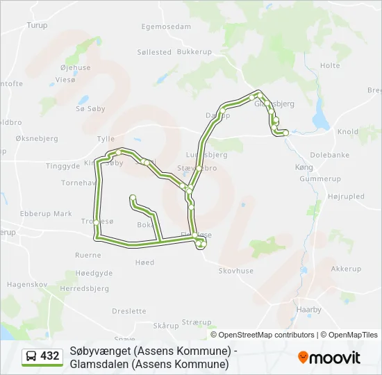 432 Bus Line Map
