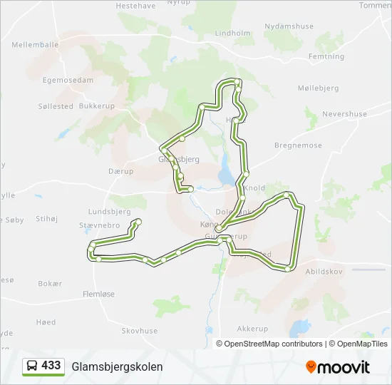 433 Bus Line Map