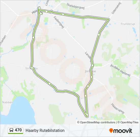 470 Bus Line Map