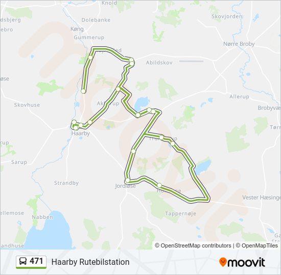 471 bus Line Map