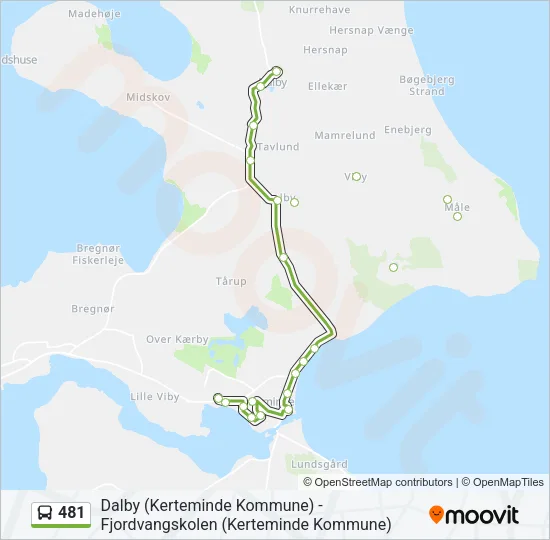 481 Bus Line Map