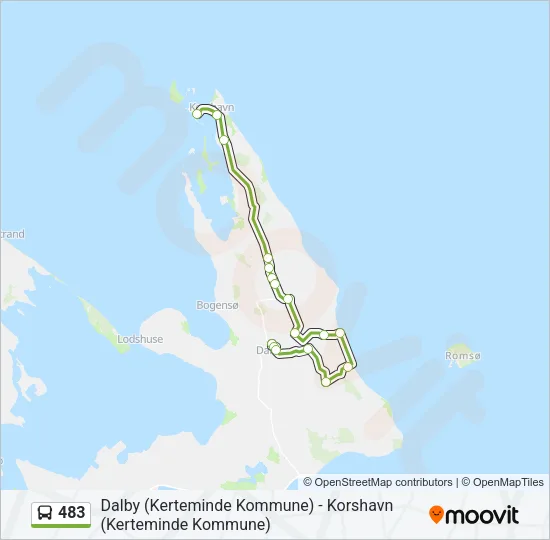 483 Bus Line Map