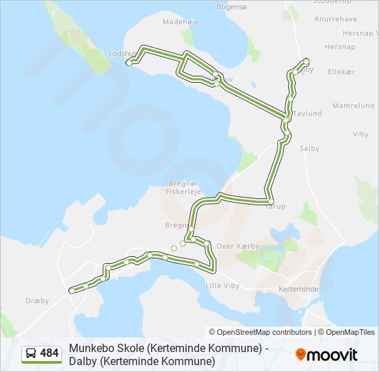 484 bus Line Map