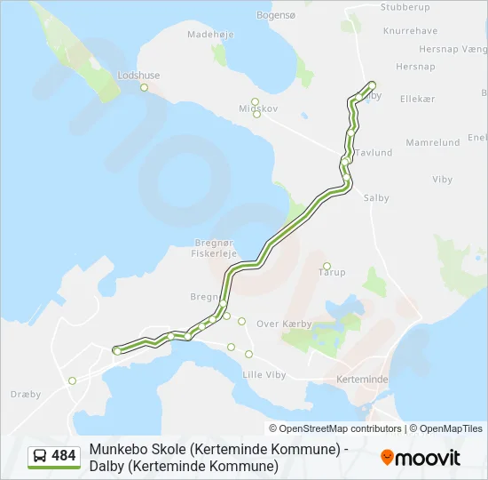 484 Bus Line Map