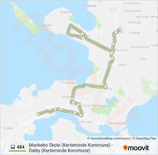 484 Bus Line Map