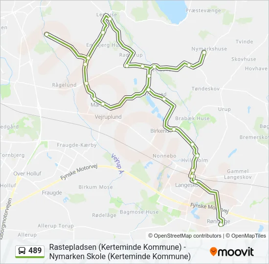 489 Bus Line Map