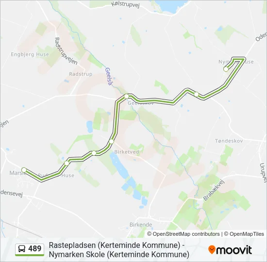 489 Bus Line Map