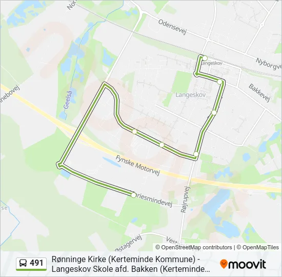 491 Bus Line Map