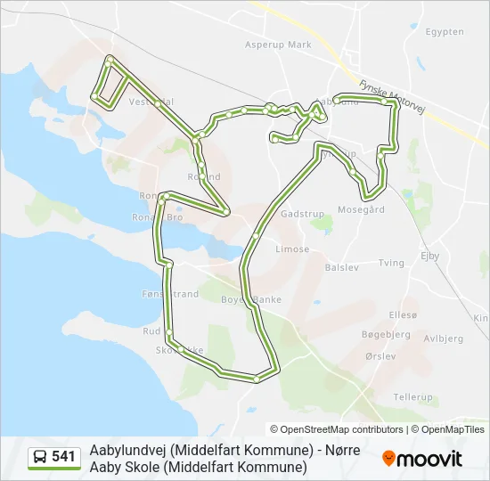 541 Bus Line Map