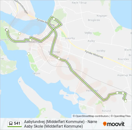 541 Bus Line Map