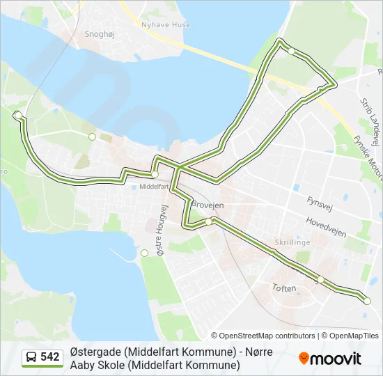 542 Bus Line Map