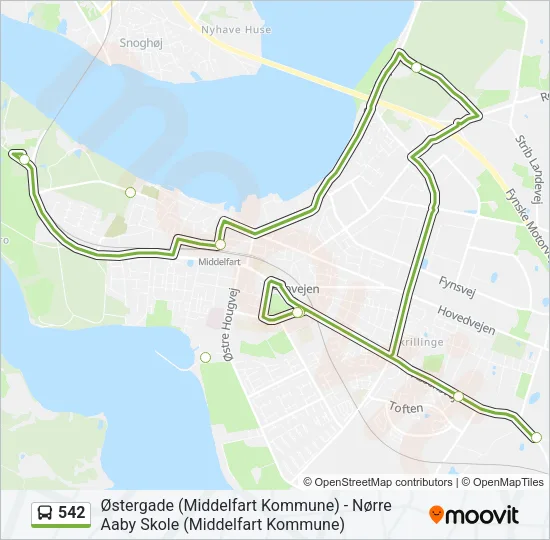 542 Bus Line Map