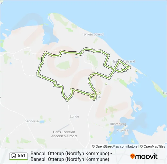 551 Bus Line Map