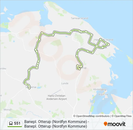 551 Bus Line Map