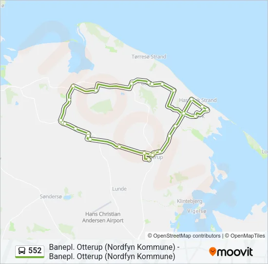 552 Bus Line Map