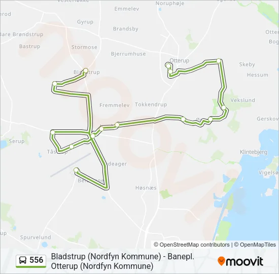 556 Bus Line Map