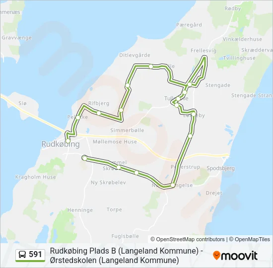591 Bus Line Map