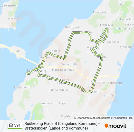 591 Bus Line Map