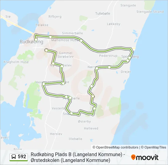 592 Bus Line Map