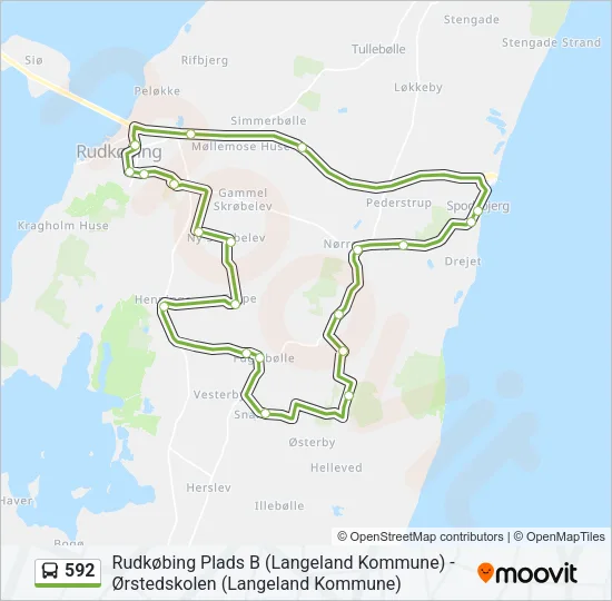 592 Bus Line Map
