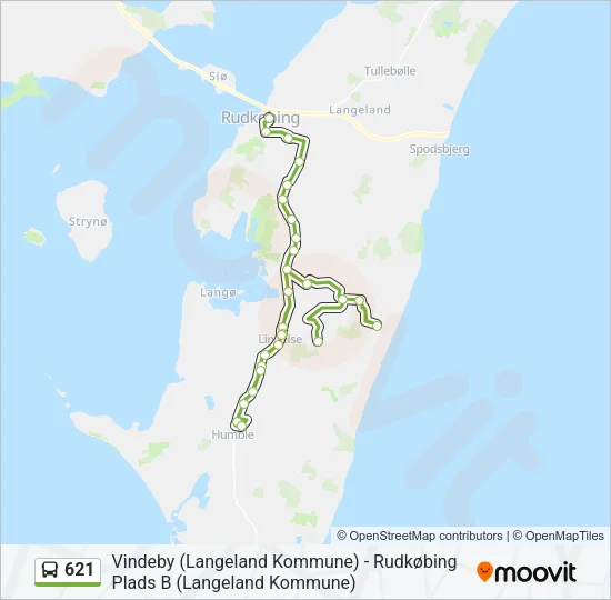 621 Bus Line Map