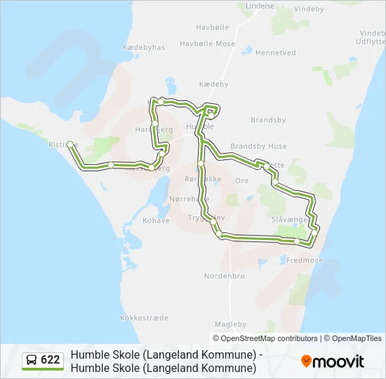 622 Bus Line Map