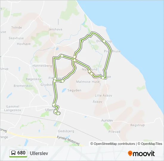 680 Bus Line Map