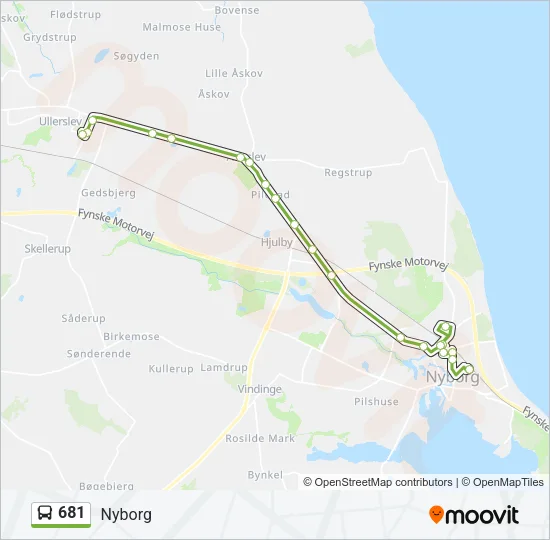 681 Bus Line Map