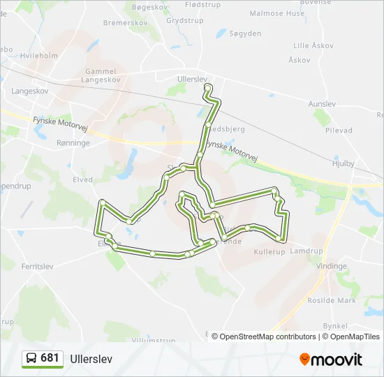 681 Bus Line Map