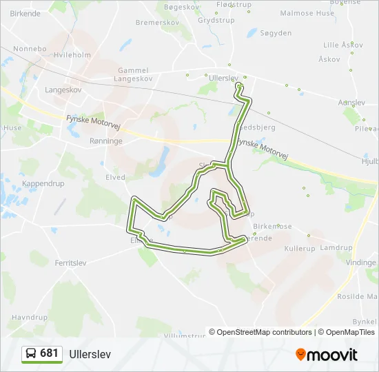681 Bus Line Map