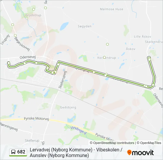 682 Bus Line Map