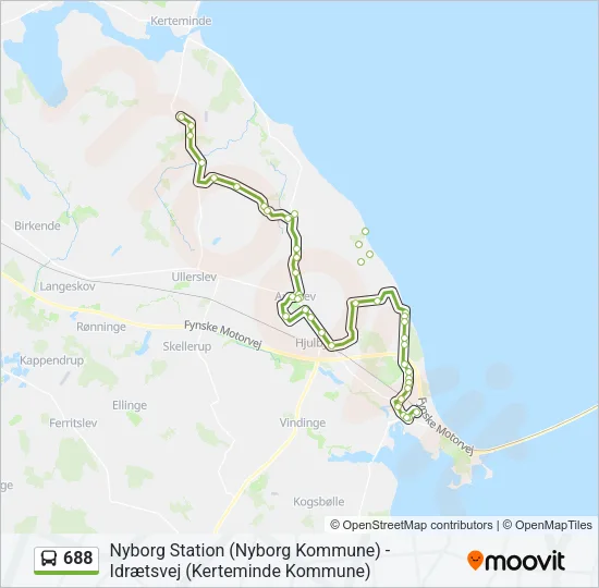 688 Bus Line Map