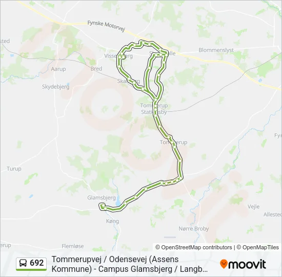 692 Bus Line Map