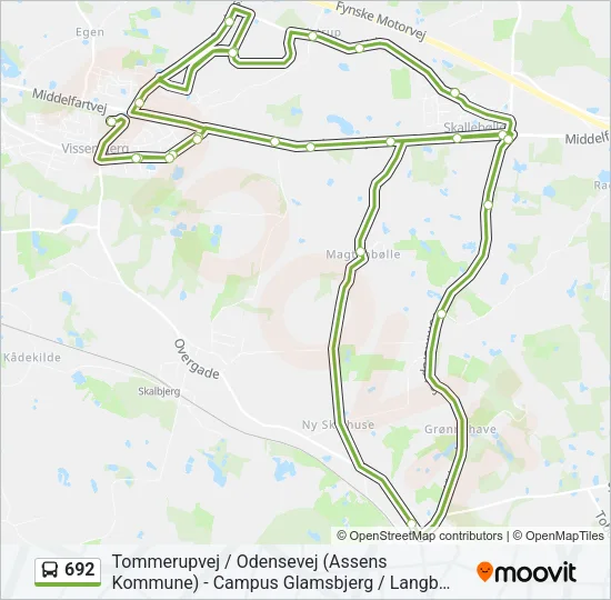 692 Bus Line Map