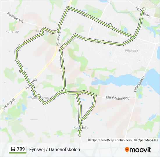 709 Bus Line Map