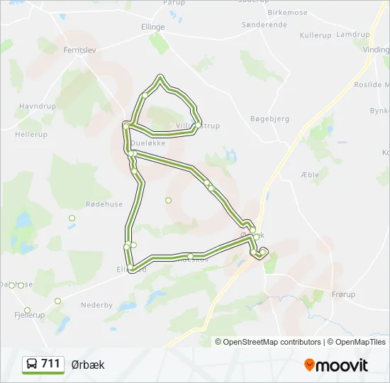 711 Bus Line Map