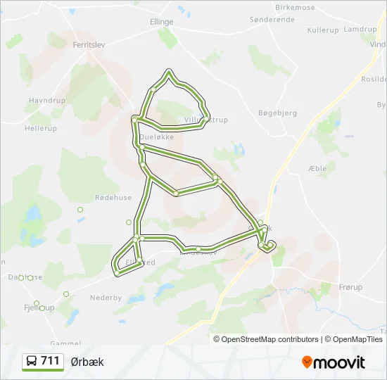 711 Bus Line Map